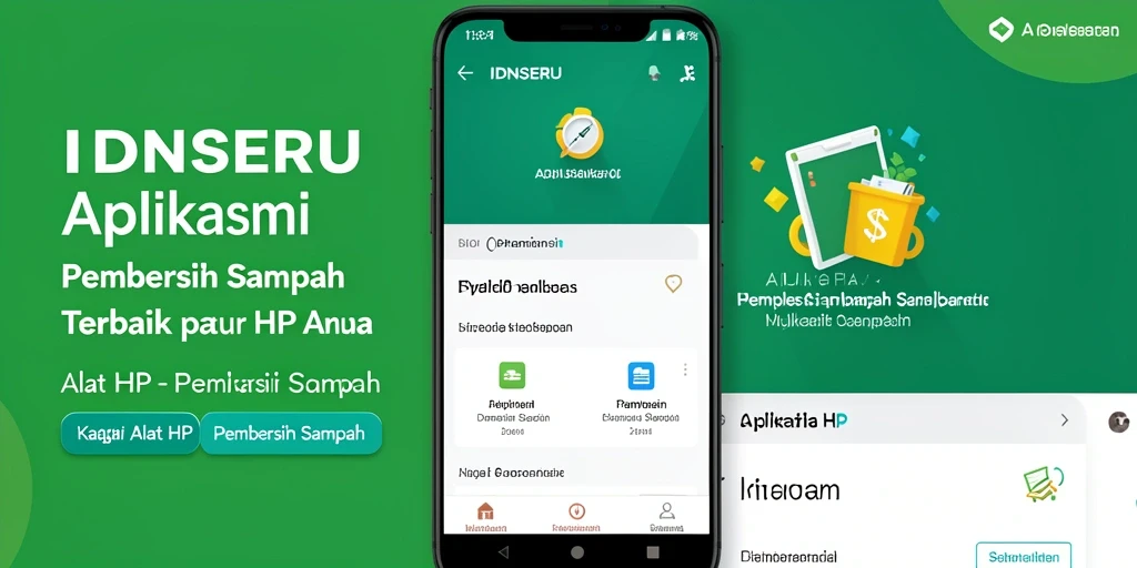 Tampilan antarmuka aplikasi Pembersih Sampah IDNSERU.