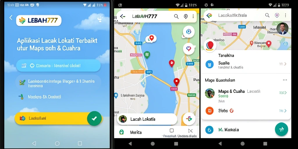 Antarmuka utama LEBAH777 menampilkan lokasi secara jelas.