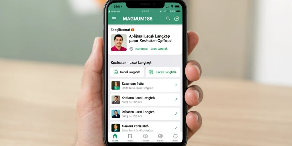 Antarmuka MAGNUM188 menampilkan data langkah dan kemajuan kesehatan secara jelas.