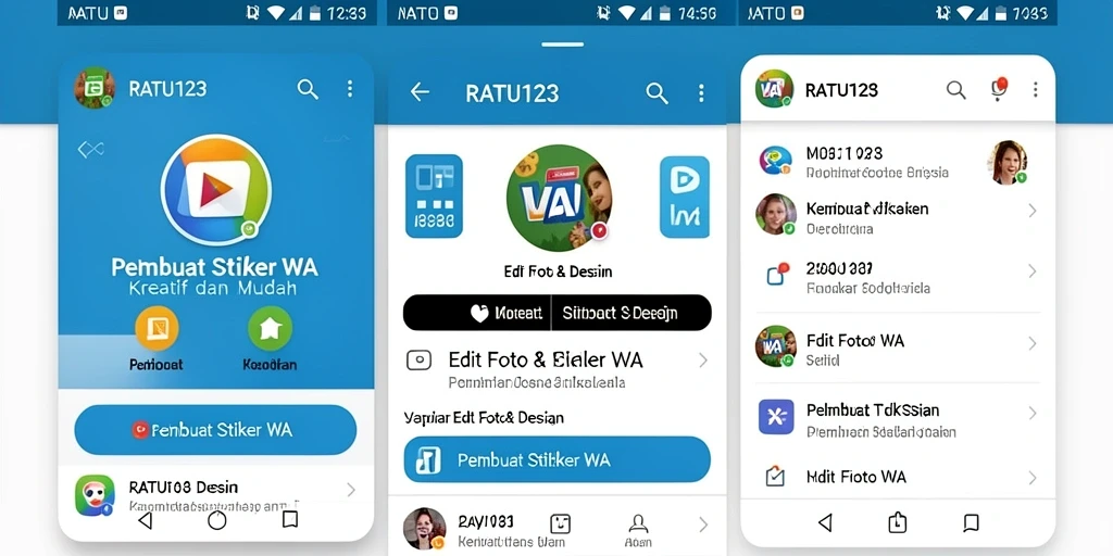 Antarmuka pengguna RATU123 untuk Pembuat Stiker WA yang intuitif.