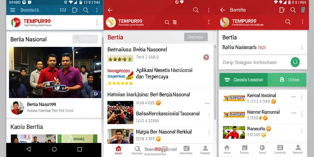 Antarmuka aplikasi TEMPUR99 yang modern dan informatif.
