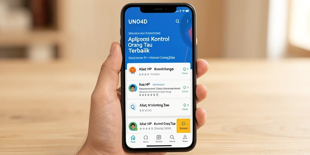 Antarmuka UNO4D menunjukkan fitur Kontrol Orang Tua yang intuitif.