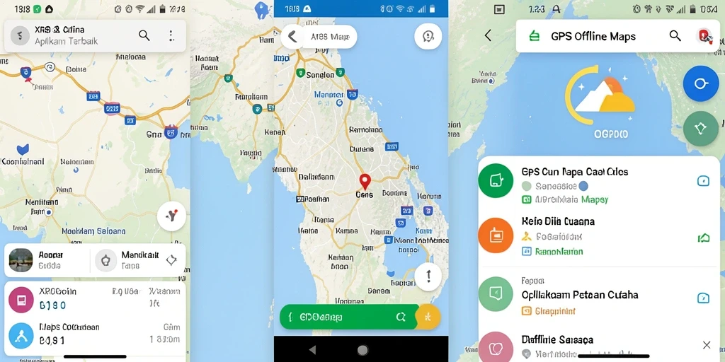 Tampilan antarmuka aplikasi GPS Offline XR88 yang user-friendly.